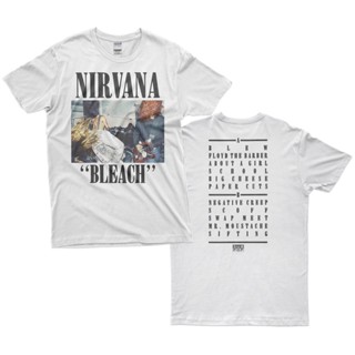 พร้อมส่ง เสื้อยืด พิมพ์ลายวงร็อค Nirvana Bleach 02 สีขาว คุณภาพสูง