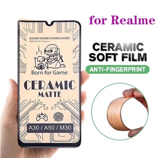 ฟิล์มกระจกนิรภัยเซรามิก ผิวด้าน กันรอยหน้าจอ สําหรับ Realme C55 C35 C33 C31 C30 C30s 10 9 Pro Plus Narzo 50A 50i Prime 50 Pro 5G