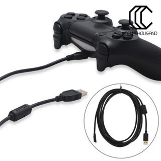 [COD]☸สายชาร์จ 300 ซม. สําหรับจอยสติ๊กควบคุมเกม PS4 ที่ชาร์จ USB ไร้สาย