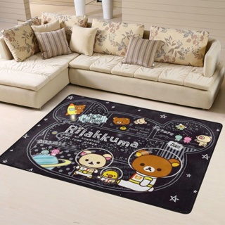 Rilakkuma พรมปูพื้นแฟชั่น แบบนิ่ม กันลื่น ทนทาน ขนาด 160*120 ซม. สําหรับตกแต่งบ้าน ห้องนั่งเล่น