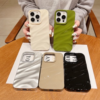 เคสโทรศัพท์มือถือ TPU นิ่ม กันกระแทก ปิดด้านหลัง ลายหยัก สําหรับ iphone 11 12 13 1 4 Pro MAX 7 8 Plus X XR XS MAX 11promax 14promax SE 2020