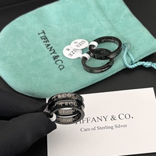 Tiffanyss &amp; Co แหวนเงิน 925 ลายตัวอักษร สไตล์เกาหลี เรียบง่าย สร้างสรรค์ เครื่องประดับ สําหรับผู้หญิง