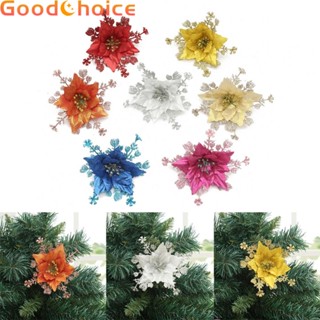 【Good】Christmas Flowers Gold Hanging Beautiful Tree Hanging Flower Christmas【Ready Stock】