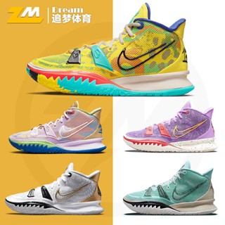 Kyrie 7 EP Owen 7 รองเท้าบาสเก็ตบอล รองเท้ากีฬา สีเหลืองมะนาว CQ9327-700-501-600