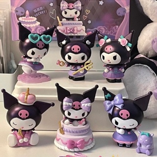 Sanrio Kuromi ชุดกล่องสุ่ม ตุ๊กตาฟิกเกอร์ซ่อนตัวได้ 6 แบบ ของขวัญ สําหรับตกแต่งปาร์ตี้วันเกิด