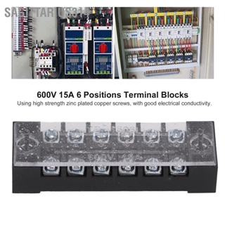 Sagittarius314 TB‑1506L 100 ชิ้น ชุดขั้วต่อเทอร์มินัล 6 ตำแหน่ง แถวคู่ 600V 15A ชุดขั้วต่อเทอร์มินัลแบบสกรู