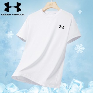 Under.armour เสื้อยืดคอกลม แขนสั้น ผ้าเรยอน แบบบาง ระบายอากาศ แห้งเร็ว คุณภาพสูง แฟชั่นฤดูร้อน สําหรับผู้ชาย [M-5XL]