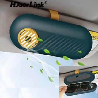 Hdoorlink 360° กล่องเก็บแว่นตากันแดด ติดที่บังแดดรถยนต์