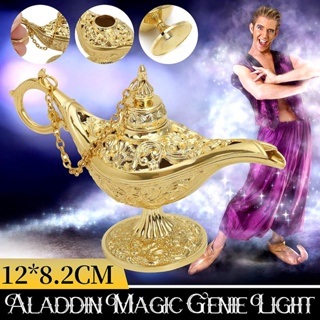 โลหะวินเทจโคมไฟอะลาดิน Magical Genie โคมไฟโลหะผสมสังกะสีตกแต่งโต๊ะคลาสสิกเครื่องแต่งกายอาหรับ