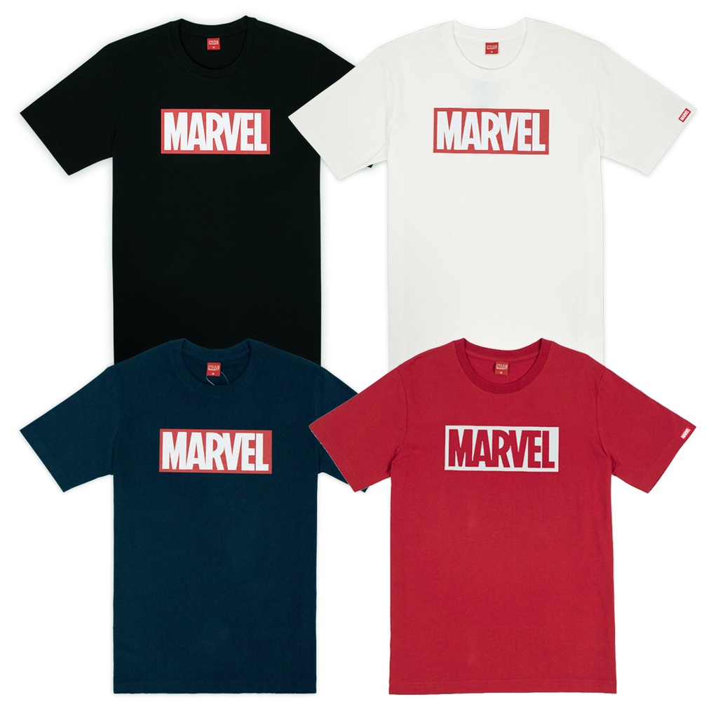 [S-5XL]Marvel Men logo T-Shirt - เสื้อยืดผู้ชายมาร์เวล(พิมพ์สียาง) สินค้าลิขสิทธ์แท้100% characters studio