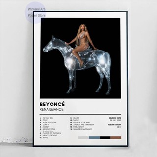 Mt Beyonce Renaissance Music อัลบั้มโปสเตอร์ แทร็กลิสต์ ภาพศิลปะบนผ้าใบ ภาพพิมพ์ Hd สําหรับตกแต่งผนังบ้าน ห้องนั่งเล่น