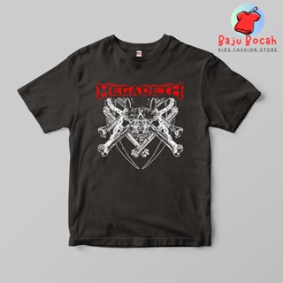 เสื้อผ้าเด็กผู้ชาย - เสื้อยืดเด็ก พรีเมี่ยม (1-9 ปี) MEGADETH เสื้อยืดวงเด็ก // เสื้อยืดเด็ก // เสื้อยืดเด็ก // เสื้อยืดเด็ก // เสื้อยืดเด็ก unisex