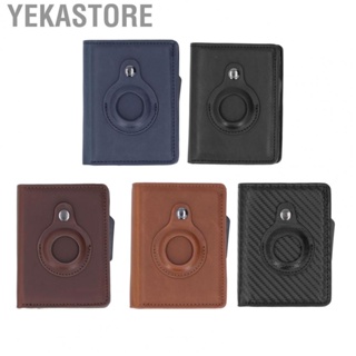 Yekastore PU Leather Wallet  Aluminum Alloy  Loss Durable Multifunctional Card Bag  for Travel