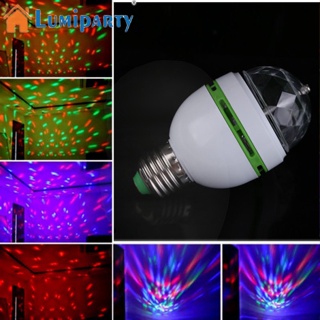 Lumiparty หลอดไฟดิสโก้ LED RGB E27 3W 100-240V หมุนอัตโนมัติ หลากสี สําหรับปาร์ตี้ งานแต่งงาน เวที