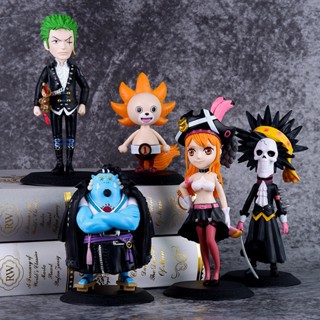 โมเดลฟิกเกอร์อนิเมะ One Piece FILM RED Figure Zoro Nami Jinbe Brook ของขวัญวันเกิด สําหรับตกแต่ง 6 ชิ้น ต่อชุด