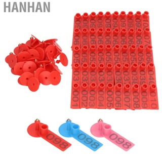 Hanhan Ear Tags  100 Sets Identification Label Accurate Colorfast  for Pig