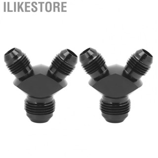 Ilikestore Y Shape Fuel Block Fitting  High Strength Strong Sealing 2PCS Universal AN8 To 2AN6  Oxidation Y Block Adapter Fitting  for Fuel Hose Line Fittings