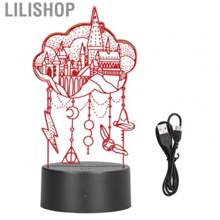 Lilishop 3D Castle Pattern Shape Night Light  Touch Switch Decor Table Desk Lamps 7