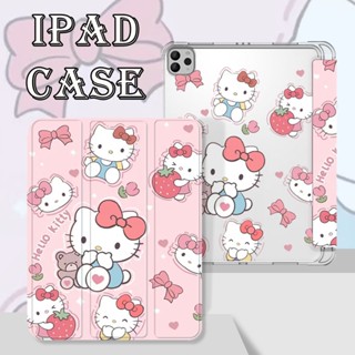 SANRIO เคส ลายซานริโอ้ เป็ดน่ารัก กันกระแทก พร้อมช่องใส่ปากกา สําหรับ iPad 2021 Pro 11 Air 4 10.9 Air 5 10.2 gen7 gen8 gen9 และ iPad 9.7 gen5 gen6 Mini 4 5 7.9 mini6 8.3 gen10 2022