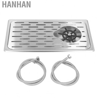 Hanhan Rinser Drain and Drip Tray  G1/2 Water Connection Port Countertop Pitcher Rinser Smooth Drainage  for Restaurant