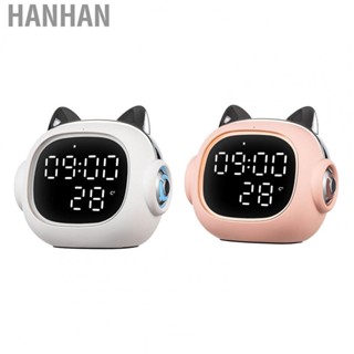 Hanhan Mini  Alarm Clock  Stepless Dimming Intelligent Mini Alarm Clock Night Light ABS  for Office