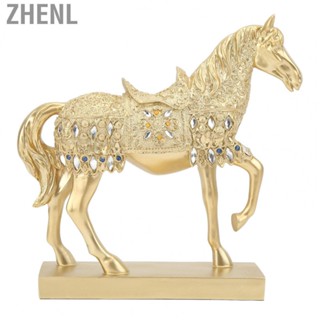 Zhenl Gold Horse Statue Durable Good Symbolism Desktop Horses Ornaments for Friends for Bedroom