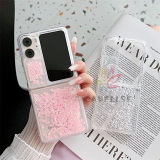 เคสโทรศัพท์มือถือแบบนิ่ม TPU ใส กันกระแทก แต่งกลิตเตอร์เพชร ระยิบระยับ หรูหรา สําหรับ OPPO Find N2