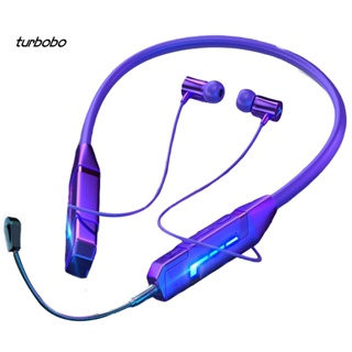 Turbobo หูฟังสเตอริโอไร้สาย บลูทูธ 5.2 HiFi ลดเสียงรบกวน พร้อมสายคล้องคอ สําหรับวิ่ง เล่นกีฬา