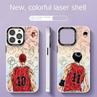 เคสโทรศัพท์มือถือ ซิลิโคนแข็ง ผิวด้าน ลายอะนิเมะ Slam Dunk Sakuragi Rukawa สไตล์ญี่ปุ่น สําหรับ Iphone 14 13 12 11 Pro Max 14 Plus XS Max XR