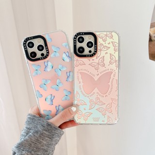 【ลายผีเสื้อหลากสี】casetify ฟิล์มอะคริลิค กันตก หลากสี สําหรับ iPhone 14 Pro Max 14 13Pro Max 12 XR X XS Max 13 11 Promax 14plus 14Pro