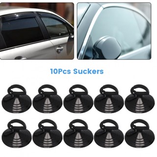 ⚡READYSTOCK⚡Car Sunshade Sucker Black Holder Pad Strong Suction Dovetail Clear Cups 10Pcs