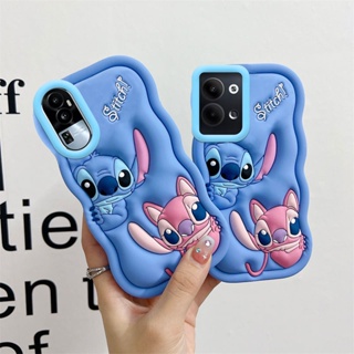 3D กันกระแทก สําหรับ OPPO A78 5G A77S A57 A77 2022 4G A74 A54 A55 A16 เคสมือถือ Soft TPU Case เคสป้องกัน Cute Cartoon Stitch เคสกันกระแทก เคสซิลิโคน เคสป้องกันสามมิติ