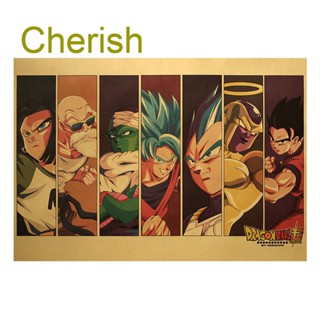 Cherish ใหม่ สติกเกอร์โปสเตอร์ ลายการ์ตูนดราก้อนบอล สําหรับตกแต่งผนัง