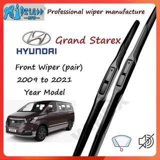 Rto Hyundai Grand Starex ใบปัดน้ําฝนด้านหน้า 20+24 ชุด/คู่ สําหรับ 2009 ถึง 2021 H1 ที่ปัดน้ําฝนหน้าต่างรถยนต์ (ชนิดไฮบริดซิลิโคน) จาก wipex