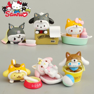 ฟิกเกอร์ตุ๊กตา Sanrio Melody Kuromi PochaccoDIY สําหรับตกแต่งโต๊ะ