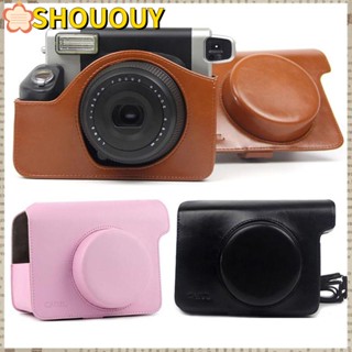 Shououy กระเป๋าเคสหนัง PU ป้องกัน สําหรับ Fujifilm Instax Wide 300