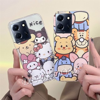 เคสโทรศัพท์มือถือ TPU นิ่ม ปิดด้านหลัง ลายการ์ตูนแมว เสือน่ารัก สีชมพู สําหรับ Infinix Note 30 Pro VIP 30i Hot 30 Play 30i NFC FREE FIRE Smart 7 Plus HD 4G Zero 5G 2023