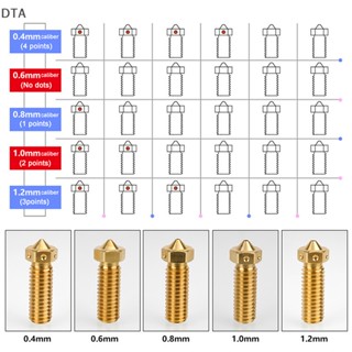 หัวฉีดทองเหลือง DTA 0.4 0.6 0.8 1.0 1.2 มม. สําหรับเครื่องพิมพ์ Ender DT