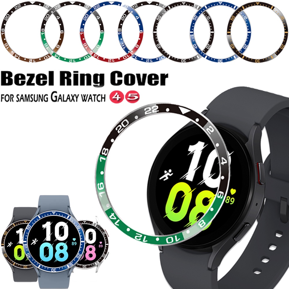 เคสนาฬิกาข้อมือ กรอบโลหะ พร้อมแหวนนิ้ว สําหรับ Samsung Galaxy watch 4 5 40 44 มม. watch4 classic 46 