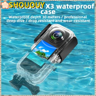 SHOUOUY เคสกล้องพาโนรามา กันน้ํา สําหรับ Insta360 X3