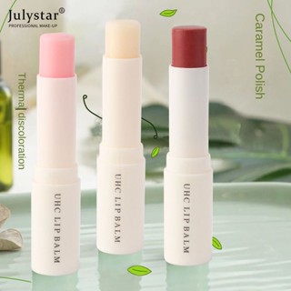 JULYSTAR ลิปสติกเปลี่ยนสีตามอุณหภูมิให้ความชุ่มชื้น วาสลีนลิปสติกลดบำรุงผิวลิปสติกให้ความชุ่มชื้น ลิปทินต์ดูแลลิปสติกต่อต้านรอยแตก