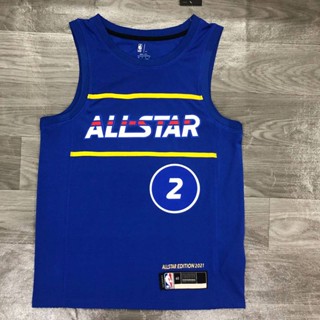 เสื้อกีฬาบาสเก็ตบอล แขนกุด ลายทีม East All-star NBA Jersey Clippers 2 Leonard 2021