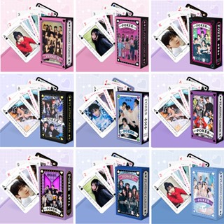 การ์ดโป๊กเกอร์ BLACK-PINK BT-S TWICE TXT Kpop สําหรับเด็ก จํานวน 60 ชิ้น ต่อกล่อง