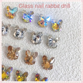 20pcs Nail Art Rabbit Nail Drill Jewelry Glass Pointed Bottom Highlight K9 Diamond Cute Nail Decoration Manicure Tool For Nail Shop JOYFEEL