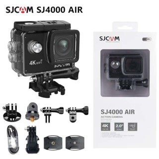 Sjcam กล้องแอคชั่น SJ4000 AIR 4K 30PFS 1080P ซูมได้ 4x WIFI กันน้ํา สําหรับหมวกกันน็อค รถจักรยานยนต์ จักรยาน หมวกกันน็อค กีฬา วิดีโอ กล้องแอคชั่น