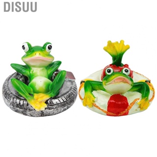 Disuu ornaments Frog Pond Ornaments Resin Colorfast Easy Float Water Floating Frog Garden Statue for Home Garden Yard wedding