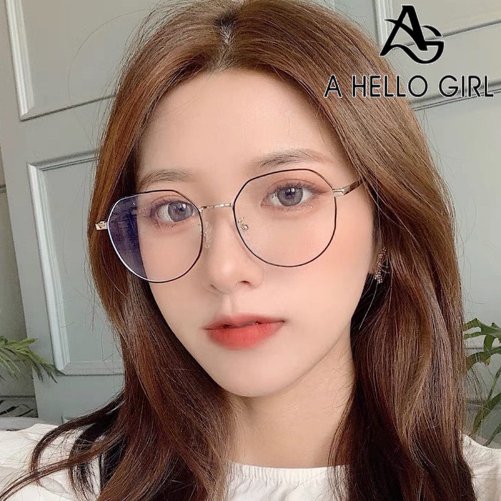 A HELLO GIRL แว่นตา ป้องกันรังสียูวี ป้องกันความเมื่อยล้า กรอบเบาพิเศษ แฟชั่นฤดูร้อน สําหรับเด็กผู้ห