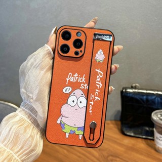 【hard case Orange】แฟชั่น ง่ายๆ สายรัดข้อมือ เคสไอโฟน11 14 pro เคสไอโฟน14promax เคสไอโฟน13 เคสโทรศัพท์มือถือ กันกระแทก case for iPhone13 11