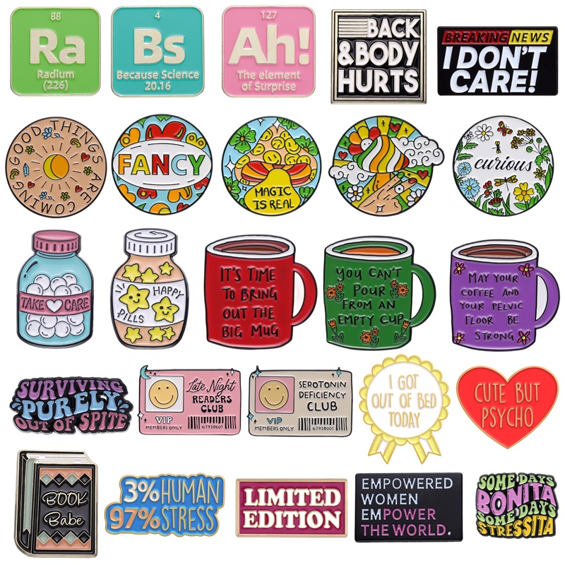 เข็มกลัดเคลือบ รูปขวดนม ชานม ขวดยา 50 แบบ ของขวัญสําหรับเพื่อน - รูปที่ 6