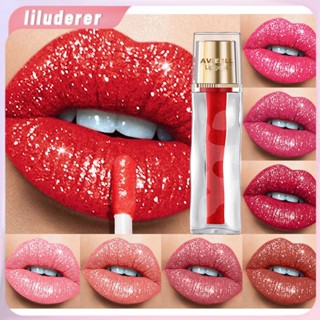 Avierll Diamond Shiny Lip Glaze Set Box ลิควิดลิปสติกลิปกลอสเงากันน้ำติดทนนาน Shimmer Pearlescent Matte HO